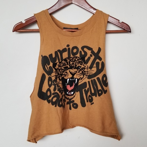 Muscle tee leopard/ jaguar face - Picture 1 of 6